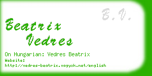 beatrix vedres business card